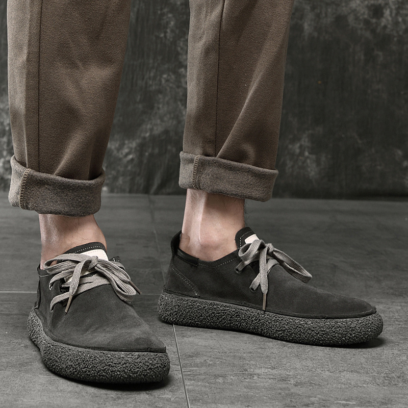 Europos stoties lauko personalizuoti guminiai storapadžiai vyriški laisvalaikio batai, naujo stiliaus, serizuoti, anti-aksominiai, odiniai, suvarstomi, universalūs, jaunimo madingi