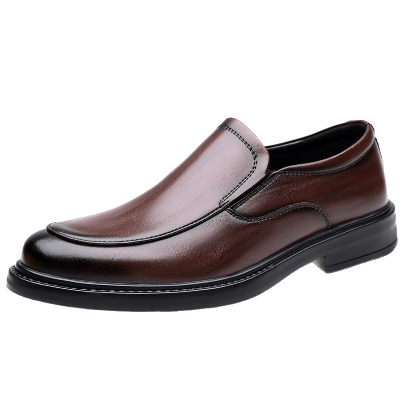 Nagy méretű bőrcipők Férfi üzleti, formális, alkalmi, bebújós, munkacipő, lélegző, puha talpú, csúszásmentes, brit vőlegényi esküvői cipők