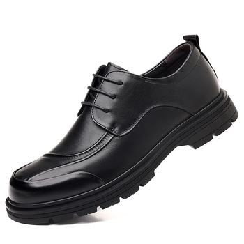 Δερμάτινα παπούτσια πρώτης στρώσης από δέρμα αγελάδας για άνδρες, άνετα παπούτσια ντέρμπι φθινοπώρου μόδας, γνήσια δερμάτινα παπούτσια γαμπρού υψηλής ποιότητας