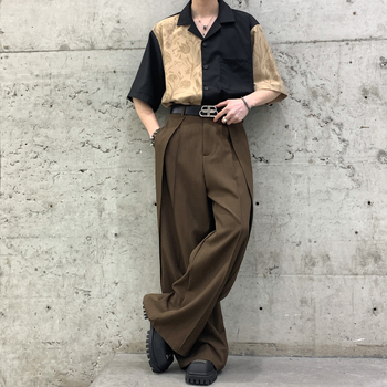 Jesen 2024. Retro japanski stil drapiranje privjesak plisirane niše šivanje trodimenzionalno rezanje hlača složene hlače