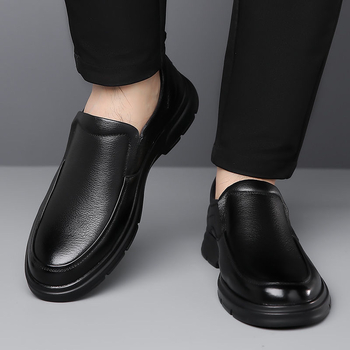 Ανδρικά Παπούτσια Άνοιξη και Φθινόπωρο Νέα Γνήσια Δερμάτινα Παπούτσια για Επιχειρήσεις, Καθημερινά Δερμάτινα Παπούτσια, Ανδρικά, Αναπνέοντα, Μαλακά, Αντιολισθητικά Δερμάτινα Παπούτσια για τον Μπαμπά