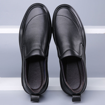 Ανδρικά Παπούτσια Άνοιξη και Φθινόπωρο Νέα Γνήσια Δερμάτινα Παπούτσια για Επιχειρήσεις, Καθημερινά Δερμάτινα Παπούτσια, Ανδρικά, Αναπνέοντα, Μαλακά, Αντιολισθητικά Δερμάτινα Παπούτσια για τον Μπαμπά