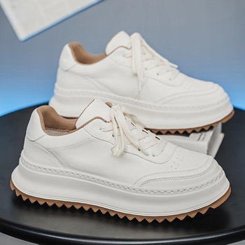 2025 Új Férfi Tornacipők, Divatos Fehér Cipők, Fűzős Sport- és Alkalmi Cipők, Koreai Stílusú Trendi Lélegző Ifjúsági Cipők