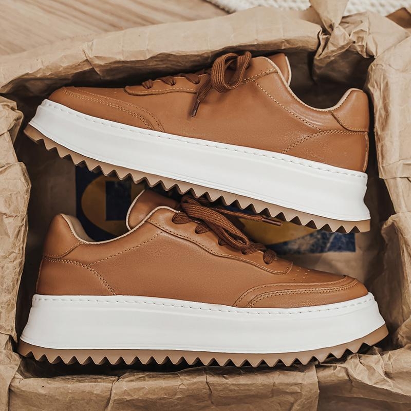 2025 Új Férfi Tornacipők, Divatos Fehér Cipők, Fűzős Sport- és Alkalmi Cipők, Koreai Stílusú Trendi Lélegző Ifjúsági Cipők