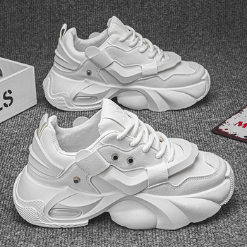 45,46 Nagy méretű, közvetlen gyári értékesítésű, új, lélegző, vastag talpú, sport- és szabadidőcipő apucinak, puha talpú, puha felületű, trendi, diákcipő férfiaknak