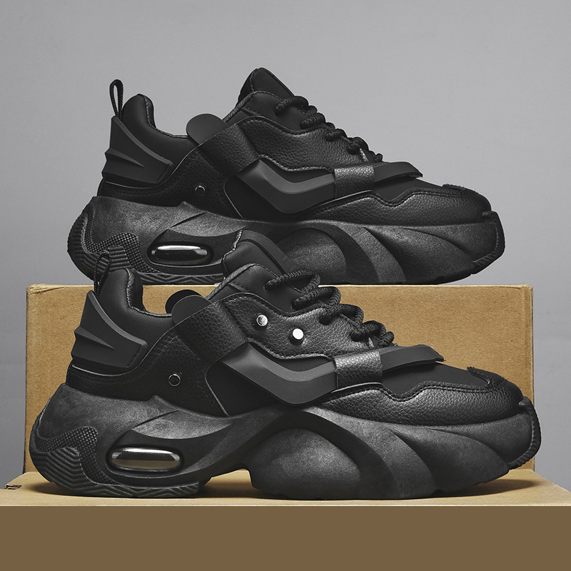 45,46 Nagy méretű, közvetlen gyári értékesítésű, új, lélegző, vastag talpú, sport- és szabadidőcipő apucinak, puha talpú, puha felületű, trendi, diákcipő férfiaknak