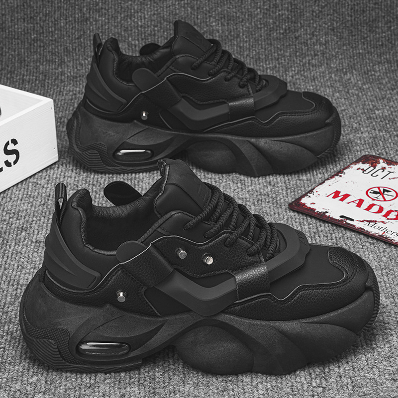 45,46 Nagy méretű, közvetlen gyári értékesítésű, új, lélegző, vastag talpú, sport- és szabadidőcipő apucinak, puha talpú, puha felületű, trendi, diákcipő férfiaknak