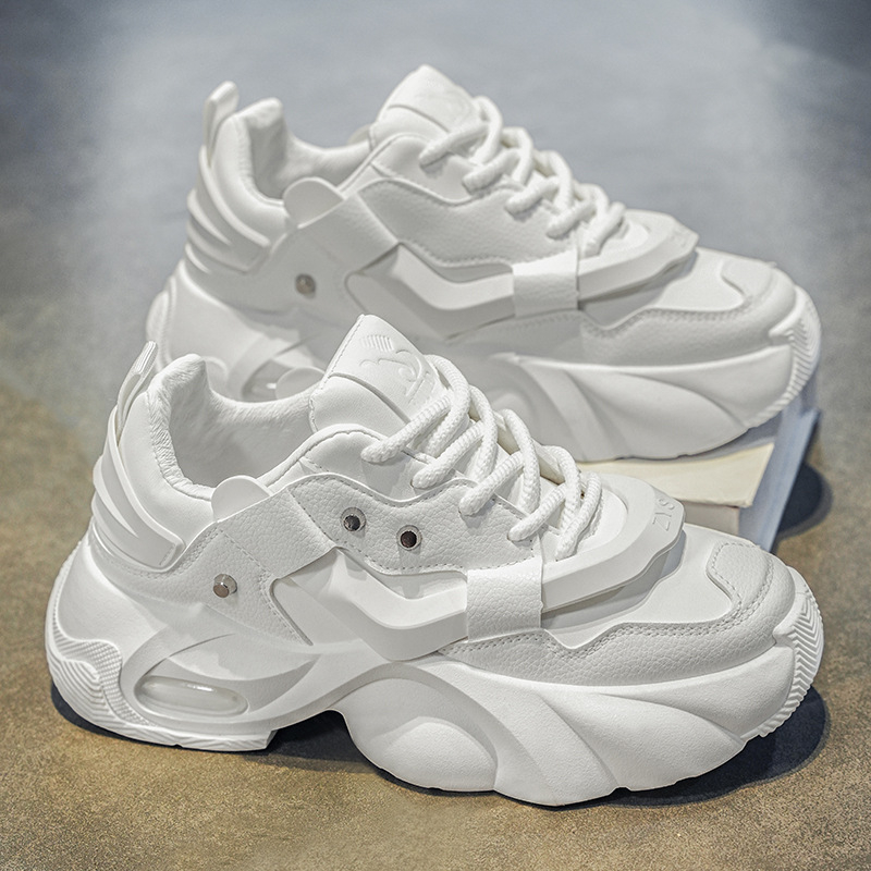 45,46 Nagy méretű, közvetlen gyári értékesítésű, új, lélegző, vastag talpú, sport- és szabadidőcipő apucinak, puha talpú, puha felületű, trendi, diákcipő férfiaknak