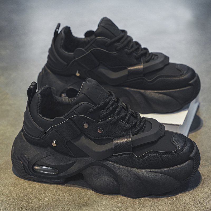 45,46 Nagy méretű, közvetlen gyári értékesítésű, új, lélegző, vastag talpú, sport- és szabadidőcipő apucinak, puha talpú, puha felületű, trendi, diákcipő férfiaknak