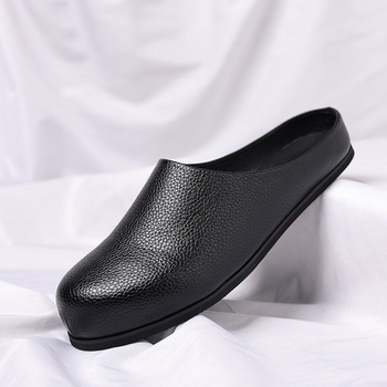 Νέα καλοκαιρινά, μοντέρνα ανδρικά παπούτσια mule με half-slip, Birkenstock, μεγάλα, φλατ δάχτυλα, ελαφριά, casual παπούτσια