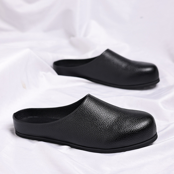 Νέα καλοκαιρινά, μοντέρνα ανδρικά παπούτσια mule με half-slip, Birkenstock, μεγάλα, φλατ δάχτυλα, ελαφριά, casual παπούτσια