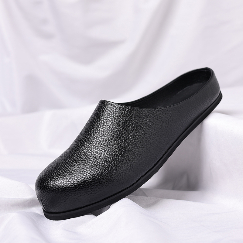 Új nyári divatos félig csúszásmentes papucs férfiaknak, Birkenstock cipők, nagy méretű lapos orrú, lusta cipők, könnyű hétköznapi cipők