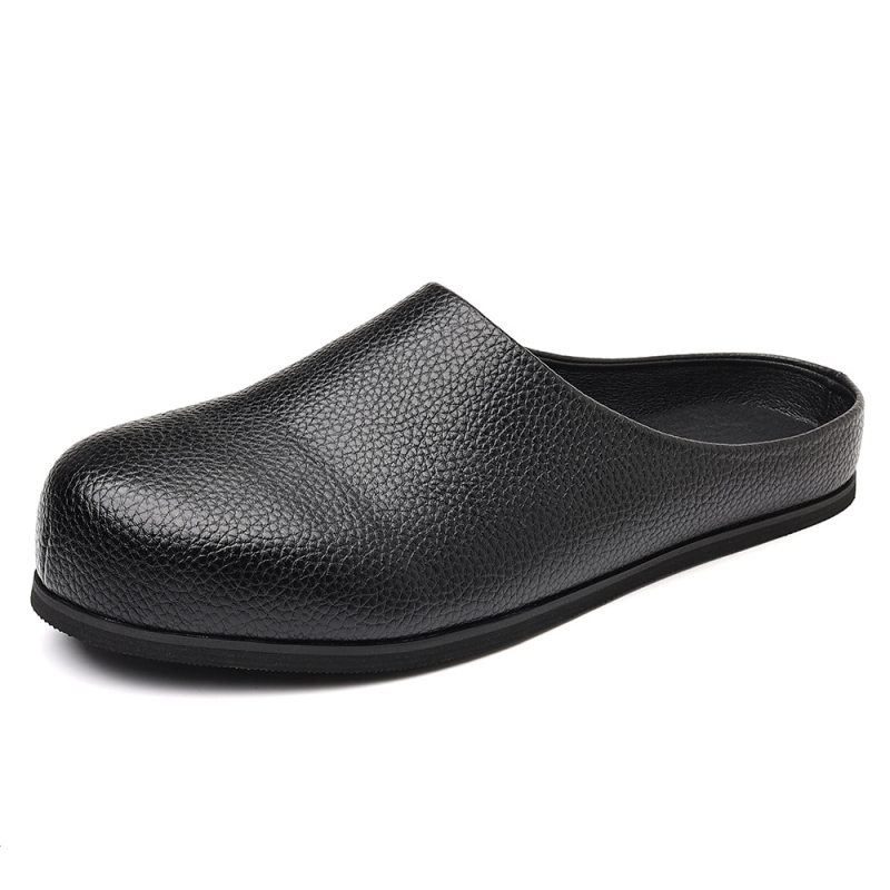 Új nyári divatos félig csúszásmentes papucs férfiaknak, Birkenstock cipők, nagy méretű lapos orrú, lusta cipők, könnyű hétköznapi cipők