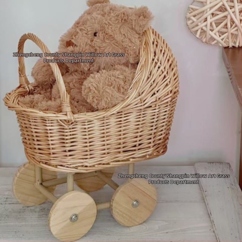 Kočík v tvare košíka pre bábätká Ins Style, prútený úložný košík, hniezdo pre domáce zvieratá, popôrodný kvetinový košík, rekvizity na fotografovanie, darček k prvým narodeninám