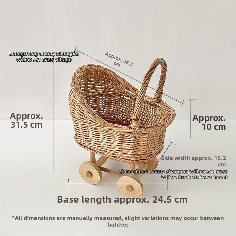 Καρότσι μωρού σε σχήμα καλαθιού Ins Style, καλάθι αποθήκευσης από ψάθα, φωλιά κατοικίδιων, καλάθι με λουλούδια μετά τον τοκετό, φωτογραφικά είδη, δώρο για τα πρώτα γενέθλια