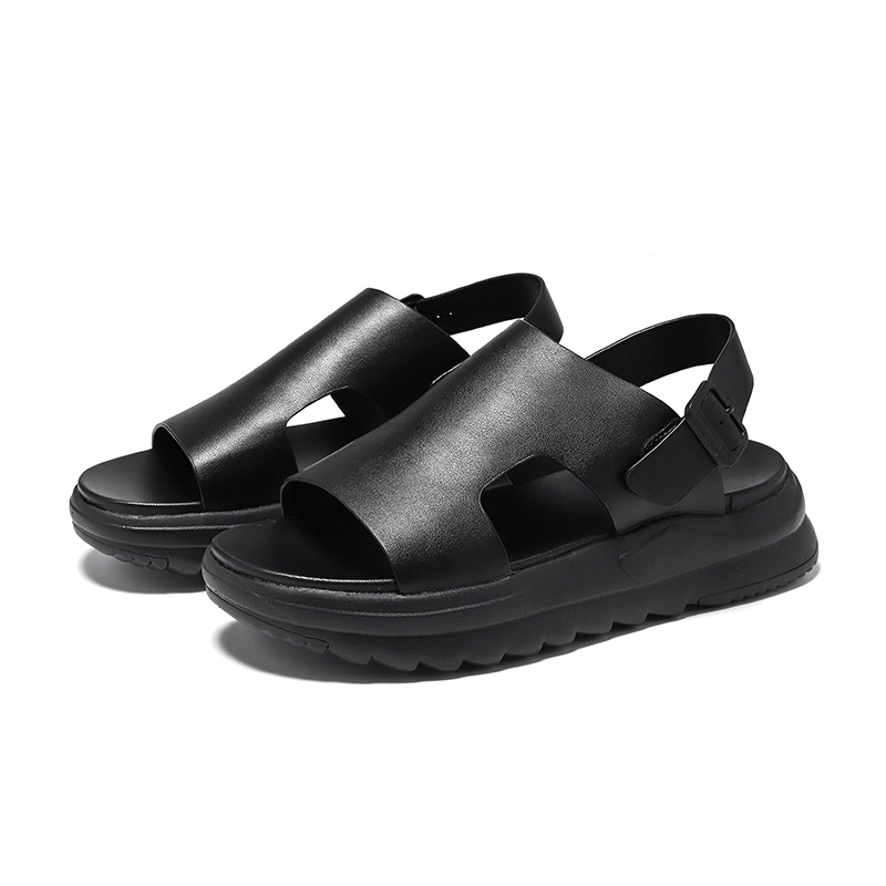 Férfi hálós szandál, férfi nyári, magasságnövelő, vastag talpú, vékony külső, puha talpú, lélegző, üreges strandcipő 4882-T