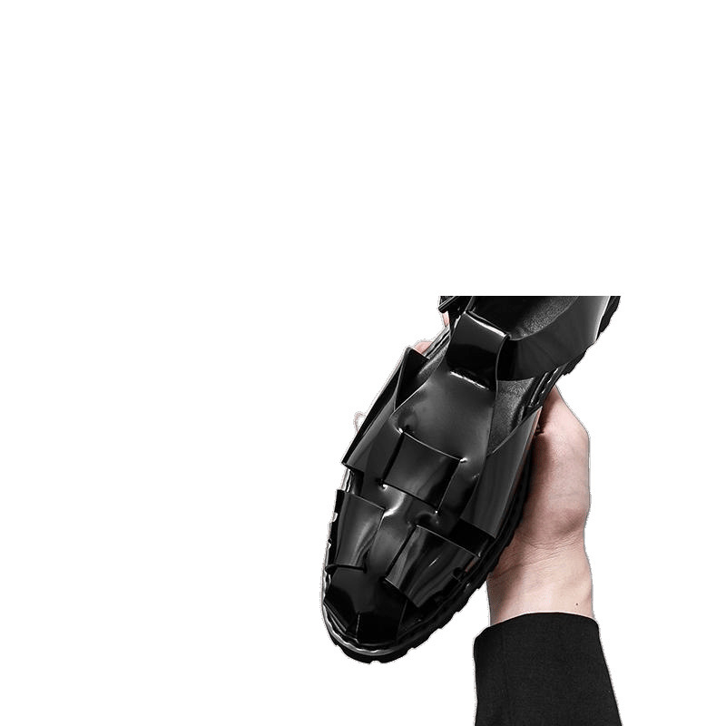 Divatos retró kerek orrú, üreges római szandál férfiaknak, alkalmi strandcipők, sokoldalúak a 2025-ös nyárra, új