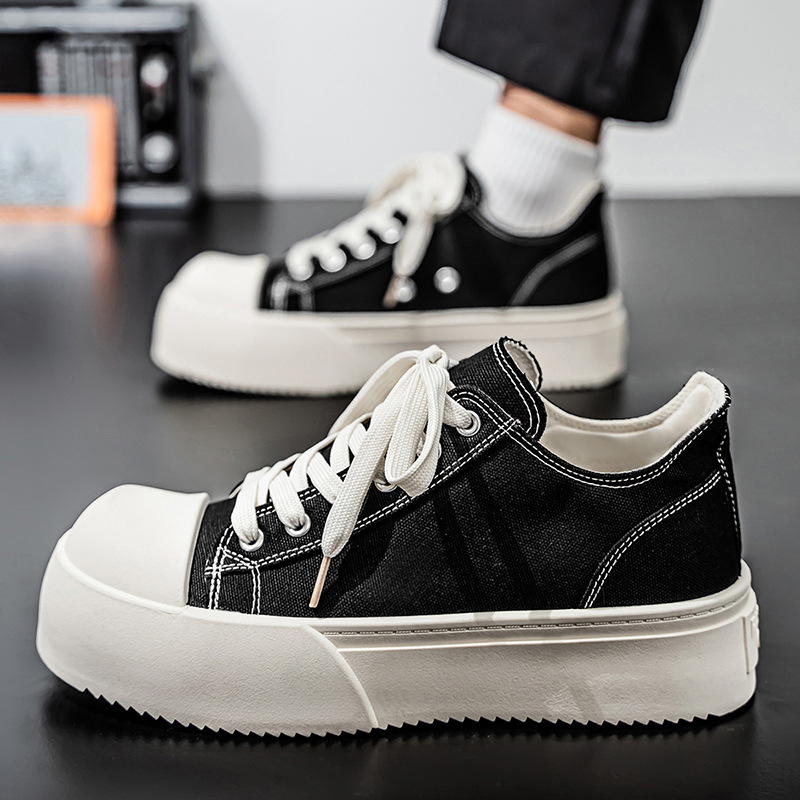 Pantofi de pânză în stil japonez pentru bărbați, de vară, respirabili, anti-miros, sport, adidași, studenți, negri, la modă, versatil, de nișă, din pânză, mărime mare