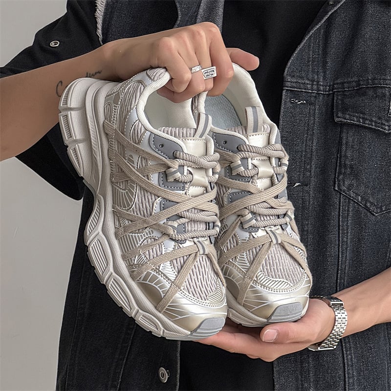 Pantofi sport pentru bărbați, pantofi sport cu dantelă, pantofi sport la modă, pantofi de alergare, pantofi de primăvară 2025, pantofi sport cu creștere în înălțime, ușori și versatili