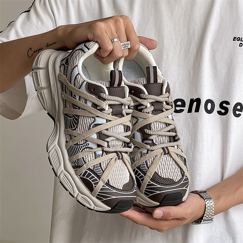 Pantofi sport pentru bărbați, pantofi sport cu dantelă, pantofi sport la modă, pantofi de alergare, pantofi de primăvară 2025, pantofi sport cu creștere în înălțime, ușori și versatili
