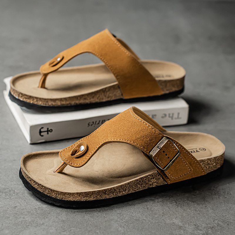Boken 2025 Noua vară pentru bărbați Flip-Flops Birkenstock Flip-Flops de plajă Papuci cu vârful deschis Flip-Flops