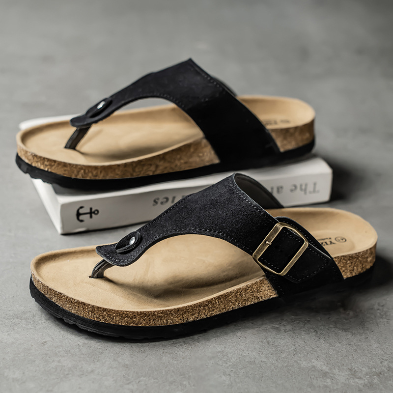 Boken 2025 Noua vară pentru bărbați Flip-Flops Birkenstock Flip-Flops de plajă Papuci cu vârful deschis Flip-Flops