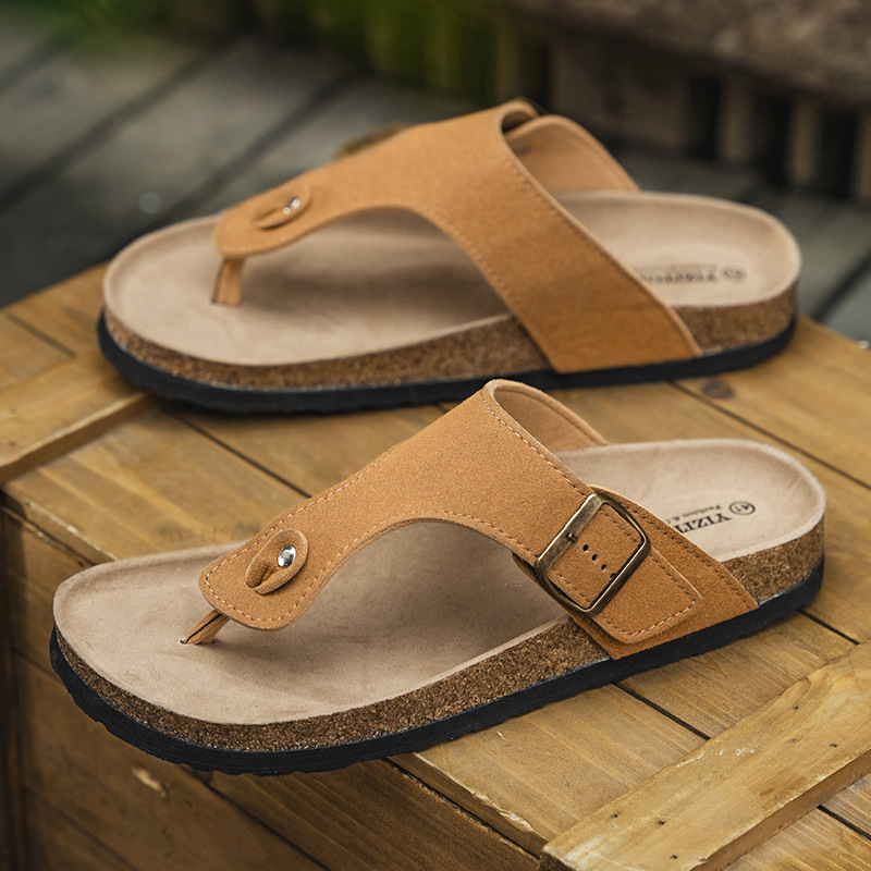 Boken 2025 Noua vară pentru bărbați Flip-Flops Birkenstock Flip-Flops de plajă Papuci cu vârful deschis Flip-Flops