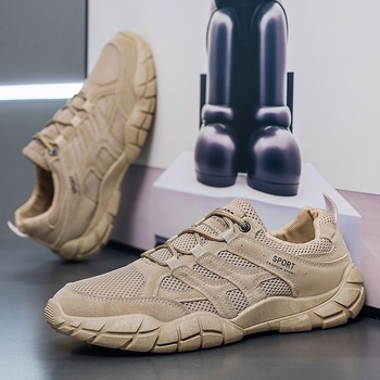 Pantofi sport de vară pentru bărbați, pantofi de drumeție în aer liber, pantofi sport casual, respirabili, antiderapanți, rezistenți la abraziune, plasă, alpinism, pantofi pentru bărbați