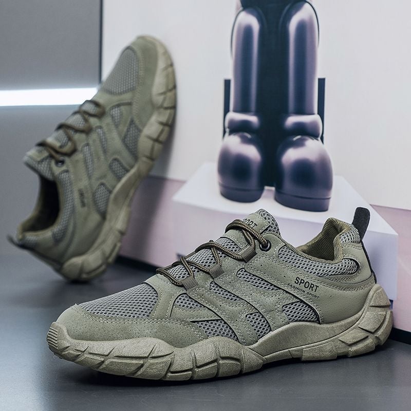 Pantofi sport de vară pentru bărbați, pantofi de drumeție în aer liber, pantofi sport casual, respirabili, antiderapanți, rezistenți la abraziune, plasă, alpinism, pantofi pentru bărbați