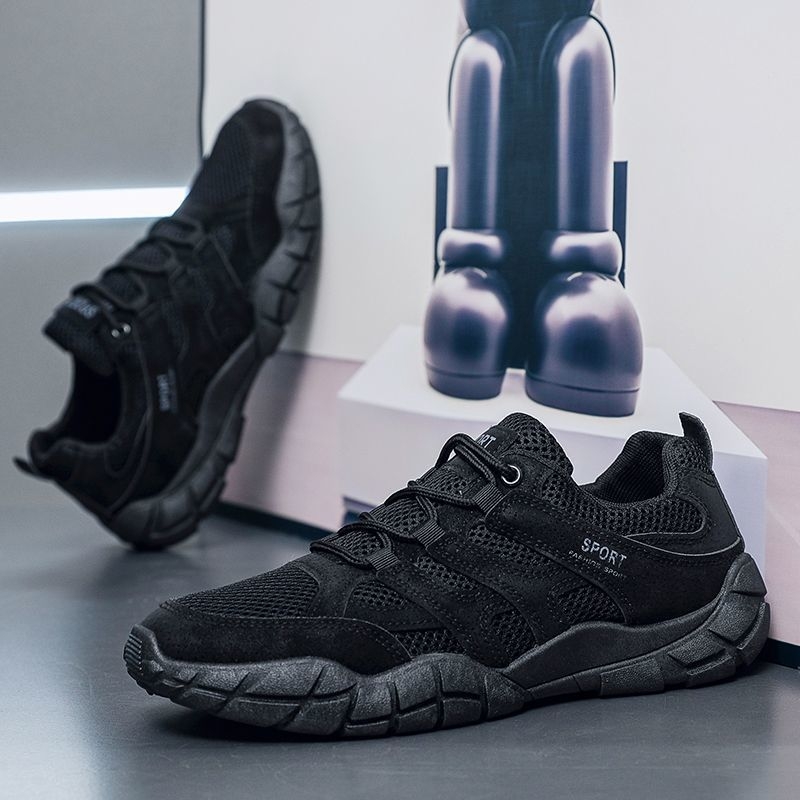 Pantofi sport de vară pentru bărbați, pantofi de drumeție în aer liber, pantofi sport casual, respirabili, antiderapanți, rezistenți la abraziune, plasă, alpinism, pantofi pentru bărbați