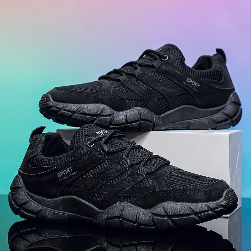 Pantofi sport de vară pentru bărbați, pantofi de drumeție în aer liber, pantofi sport casual, respirabili, antiderapanți, rezistenți la abraziune, plasă, alpinism, pantofi pentru bărbați