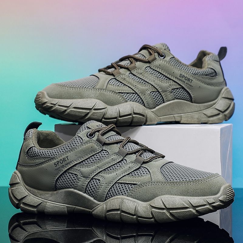 Pantofi sport de vară pentru bărbați, pantofi de drumeție în aer liber, pantofi sport casual, respirabili, antiderapanți, rezistenți la abraziune, plasă, alpinism, pantofi pentru bărbați