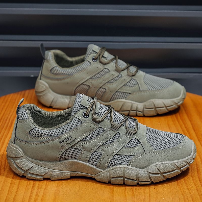 Pantofi sport de vară pentru bărbați, pantofi de drumeție în aer liber, pantofi sport casual, respirabili, antiderapanți, rezistenți la abraziune, plasă, alpinism, pantofi pentru bărbați