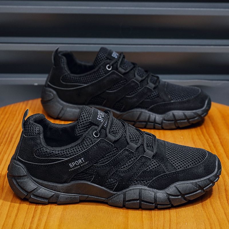 Pantofi sport de vară pentru bărbați, pantofi de drumeție în aer liber, pantofi sport casual, respirabili, antiderapanți, rezistenți la abraziune, plasă, alpinism, pantofi pentru bărbați