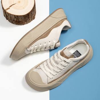 Άμεση προμήθεια εργοστασίου με χοντρό πάτο, μικρά λευκά παπούτσια, ανδρικά παπούτσια με αυξημένο κεφάλι, μοντέρνα παπούτσια με προσωπικότητα, αναπνεύσιμα, ρετρό, casual, δερμάτινα ανδρικά παπούτσια χονδρικής
