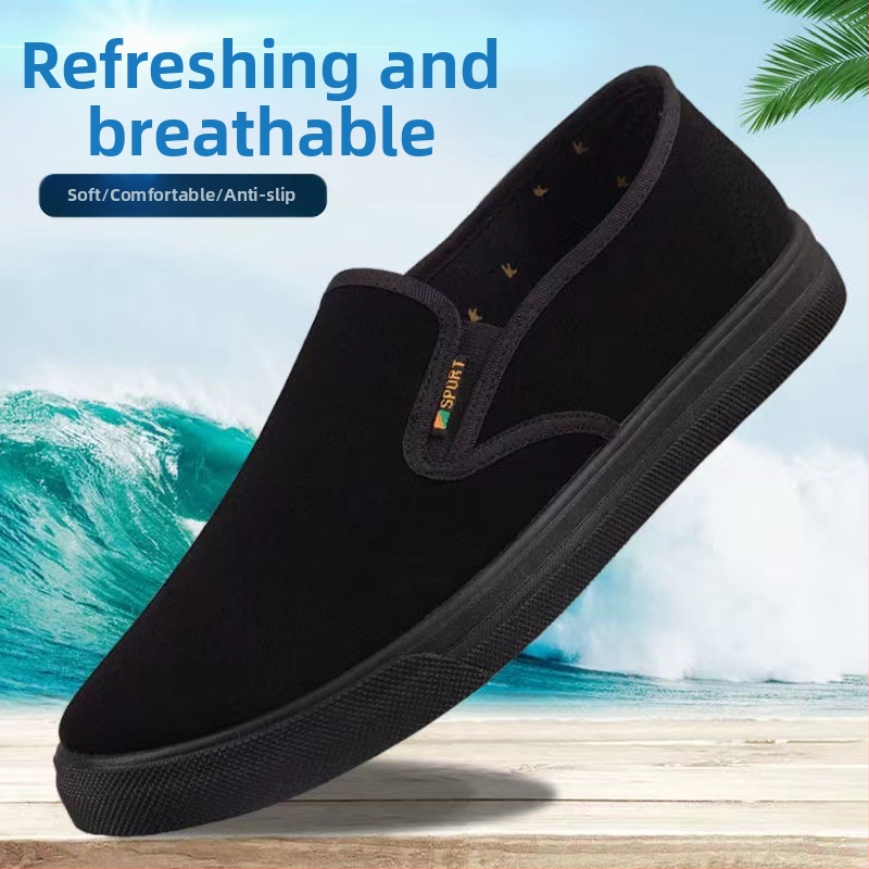 Uue kevade ja sügise põlvkond, vanad Pekingi riidest kingad, meeste vabaajajalatsid, keskealiste vabaajajalatsid, mustad tööjalatsid