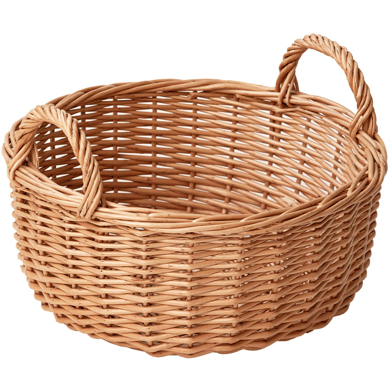 Kézzel készített rattanból szőtt fűzfa kenyérkosár, párolt kenyérkosár, háztartási zöldségkosár, szőtt tárolókosár, tojáskosár, gyümölcskosár