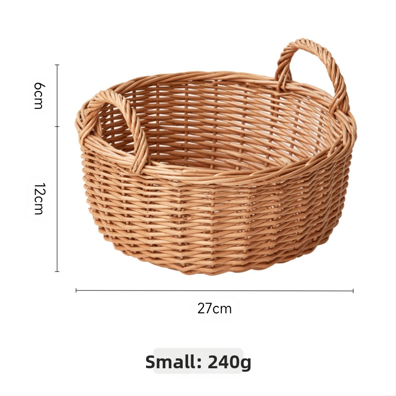 Kézzel készített rattanból szőtt fűzfa kenyérkosár, párolt kenyérkosár, háztartási zöldségkosár, szőtt tárolókosár, tojáskosár, gyümölcskosár