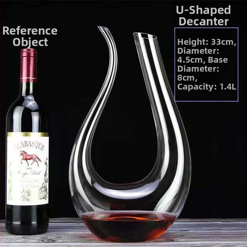 U alakú dekantáló kreatív boros dekantáló otthoni készlet nagy hattyú vízesés szállodai étterem boros dekantáló kütyü