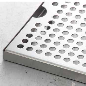 Nerūdijančio plieno 304 arbatos padėklas / nerūdijančio plieno plokščiadugnis kvadratinis padėklas / vandens padėklas / baro vyno kolonėlės vyno padėklas