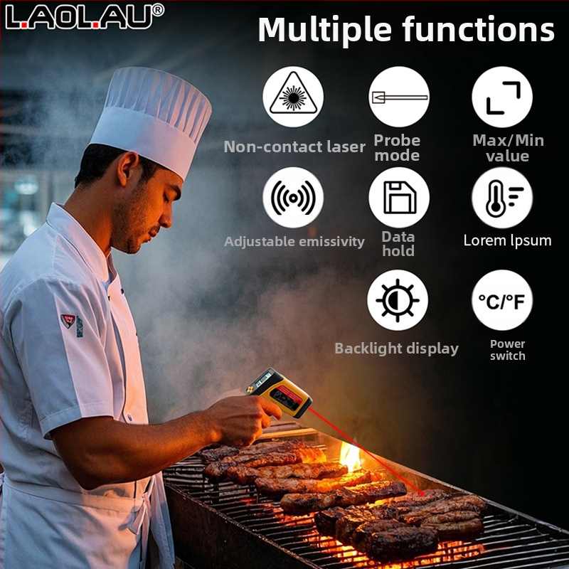 Трансграничен дропшипинг Jd-05K термометър пистолет инфрачервен термометър индустриален термометър температурен пистолет на едро място