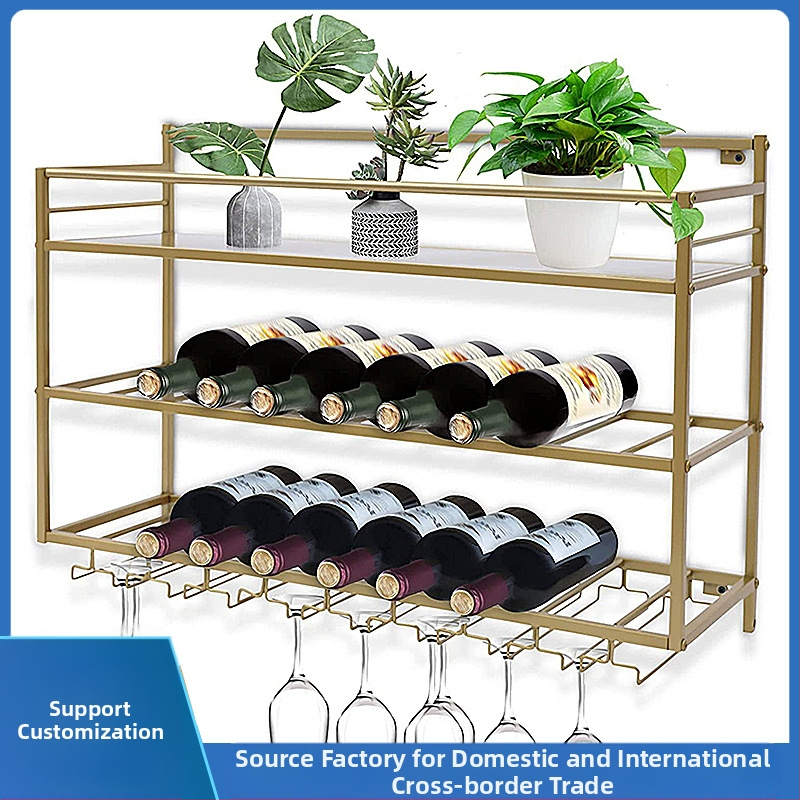 Nordic Light luksuslik veiniriiul seinale riputatav veinikapp Lihtne kerge luksuslik veiniriiul seinakaunistuseks mõeldud hoiuriiul rippuv tassiriiul