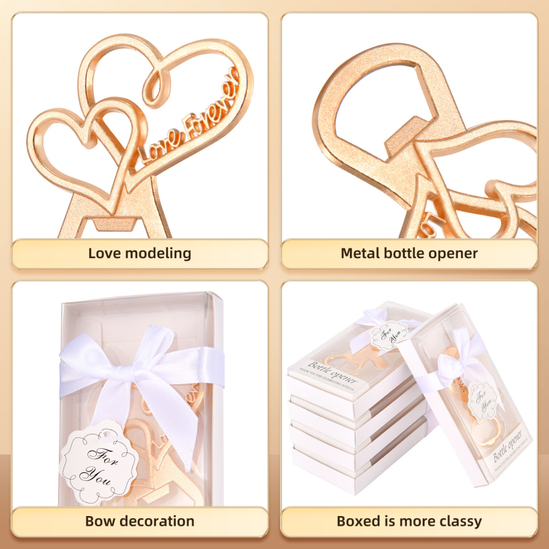 Menyasszonyi Parti Kis Ajándék Dupla Szíves Üvegnyitó Esküvői Viszonzási Ajándék Kis Ajándék Kreatív Szerelem Üvegnyitó