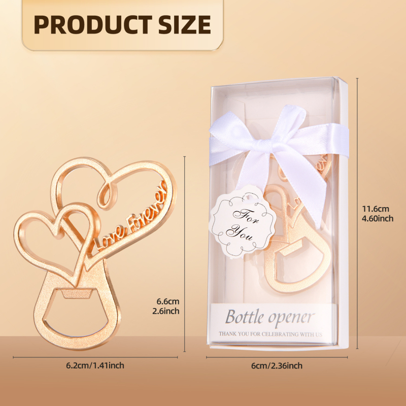 Menyasszonyi Parti Kis Ajándék Dupla Szíves Üvegnyitó Esküvői Viszonzási Ajándék Kis Ajándék Kreatív Szerelem Üvegnyitó