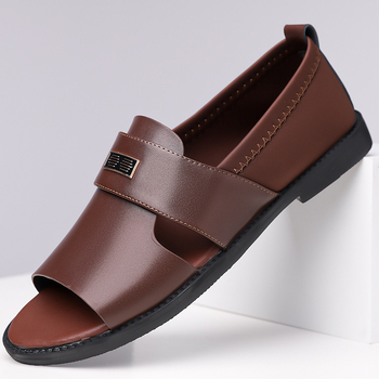 Sandale respirabile pentru bărbați, vara 2025, sandale romane pentru bărbați, sandale plate pentru conducere, comerț exterior transfrontalier, 25666