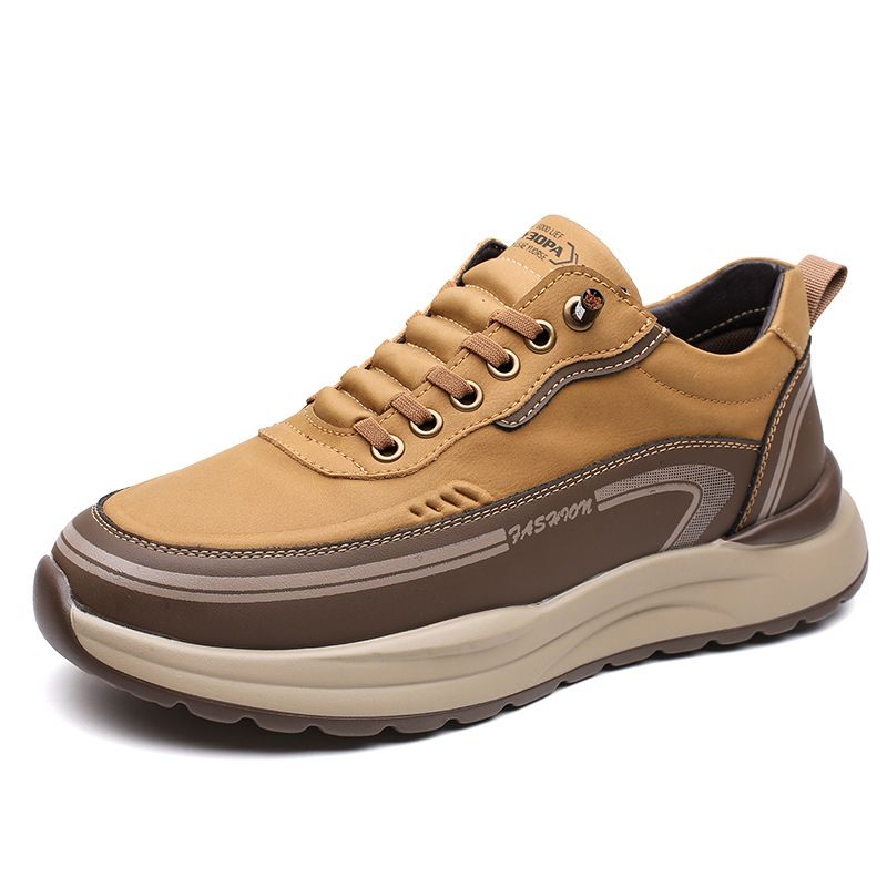 Toamna 2025 Pantofi Doug pentru bărbați, pantofi casual, la modă, cu toc înalt, pantofi albi, pantofi simpli