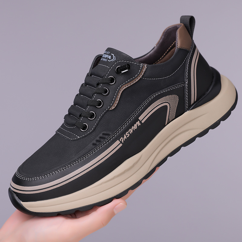 Toamna 2025 Pantofi Doug pentru bărbați, pantofi casual, la modă, cu toc înalt, pantofi albi, pantofi simpli