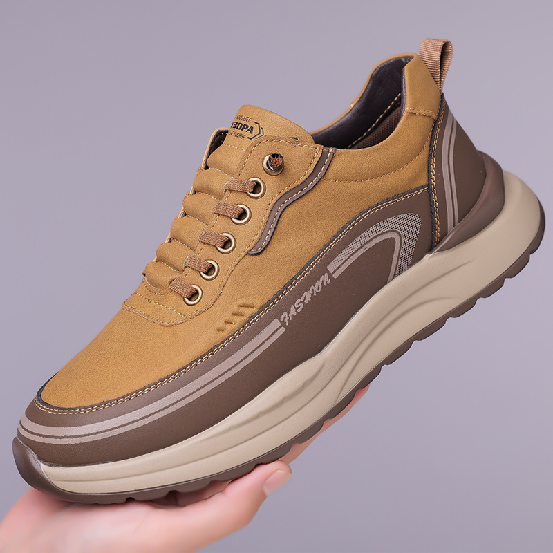 Toamna 2025 Pantofi Doug pentru bărbați, pantofi casual, la modă, cu toc înalt, pantofi albi, pantofi simpli