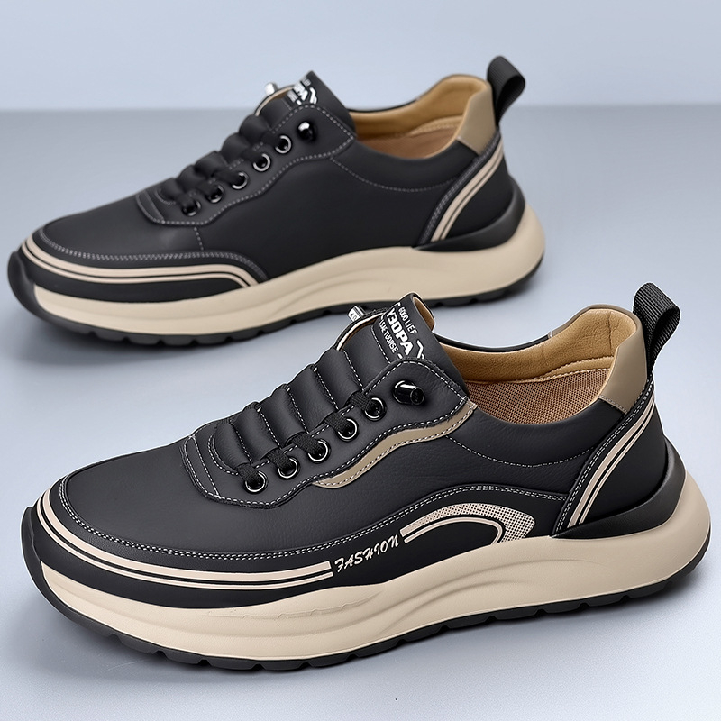 Tavaszi új férfi cipők Divatos, mindenhez illő, csúszásmentes, kopásálló, kültéri hegymászó cipők apáknak, középkorúaknak és időseknek, alkalmi sétacipők
