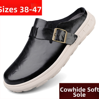 Ljetne nove prekogranične muške cipele velike veličine 45 Slip-On 46 Casual 47 s mekim potplatom, modne poslovne i radne ležerne cipele s polu-papučama